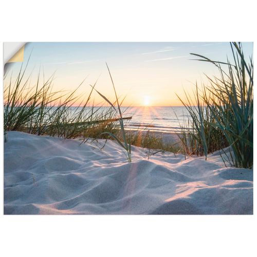 4062144005033 - Wandbild ARTLAND Ostseestrand Bilder Gr B H 70 cm x 50 cm Wandaufkleber - Vinyl Strand Querformat 1 St beige (naturfarben) Bild Metallbild Metallbilder Bilder als Alubild Leinwandbild Wandaufkleber oder Poster in versch Größen