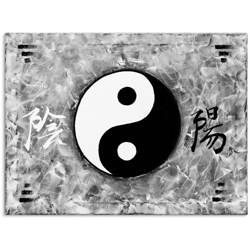 4055327422819 - Wandbild ARTLAND Yin & Yang Bilder Gr B H 80 cm x 60 cm Leinwandbild Zeichen 1 St schwarz Bild Leinwandbild Kunstdrucke Bilder als Leinwandbild Wandaufkleber oder Poster in versch Größen