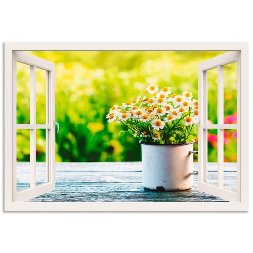 4057738381969 - Wandbild ARTLAND Fensterblick Garten mit Gänseblümchen Bilder Gr B H 70 cm x 50 cm Alu-Dibond-Druck Blumen Querformat 1 St weiß Bild Poster Bilder als Alubild Leinwandbild Wandaufkleber oder in versch Größen 4057738381969 - Wandbild ARTLAND Fensterblick Garten mit Gänseblümchen Bilder Gr B H 70 cm x 50 cm Alu-Dibond-Druck Blumen Querformat 1 St weiß Bild Poster Bilder als Alubild Leinwandbild Wandaufkleber oder in versch Größen