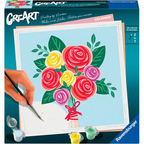 4005556255207 - Malen nach Zahlen RAVENSBURGER CreArt Rosenstrauß bunt Malvorlagen KinderB20cm H20cm für Erwachsene Made in Europe B20cm H20cm 4005556255207 - Malen nach Zahlen RAVENSBURGER CreArt Rosenstrauß bunt Malvorlagen KinderB20cm H20cm für Erwachsene Made in Europe B20cm H20cm