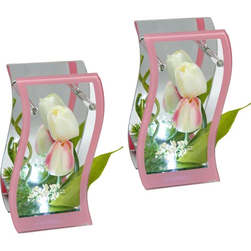 4019844737429 - Kunstpflanze IGEA Kunstpflanzen Gr B H 10 cm x 20 cm 2 St rosa Kunstpflanze Künstliche Zimmerpflanzen Kunstpflanzen
