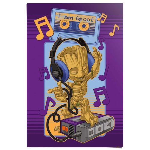8714597637915 - Poster REINDERS Guardians of the Galaxy - groot cassette lila (farbe bild(er) lila) B61cm H915cm T01cm Papier Bilder 8714597637915 - Poster REINDERS Guardians of the Galaxy - groot cassette lila (farbe bild(er) lila) B61cm H915cm T01cm Papier Bilder