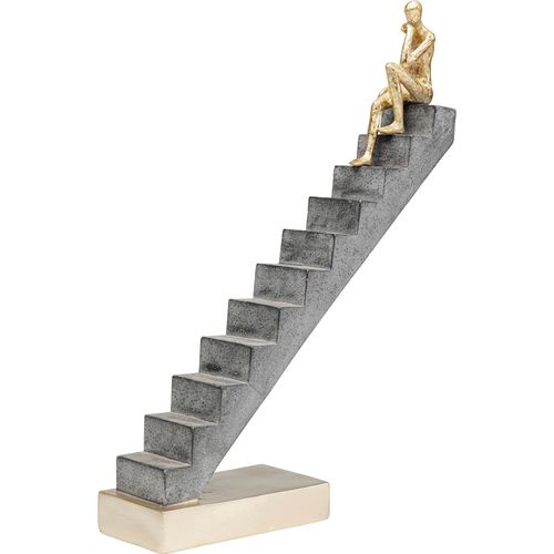 4025621518846 - Dekoobjekt DESIGN Deko Objekt Stairway gold (goldfarben) B28cm H37cm T74cm Polyresin Dekofiguren