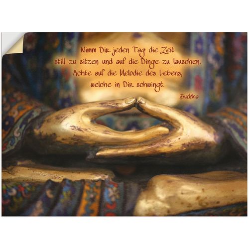 4062144297599 - Wandbild ARTLAND Weisheit Bilder Gr B H 60 cm x 45 cm Wandaufkleber - Vinyl Religion 1 St goldfarben Bild Kunstdruck Poster Bilder als Leinwandbild Wandaufkleber oder in versch Größen 4062144297599 - Wandbild ARTLAND Weisheit Bilder Gr B H 60 cm x 45 cm Wandaufkleber - Vinyl Religion 1 St goldfarben Bild Kunstdruck Poster Bilder als Leinwandbild Wandaufkleber oder in versch Größen