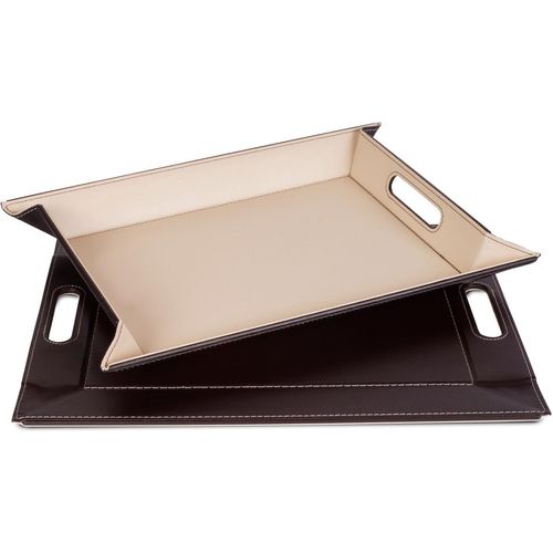 5020057294660 - Tablett FREEFORM DUO 2-farbiges Wendetablett Tablett und Tisch-Set in einem wendbar braun (braun creme) B35cm H08cm L45cm Kunstleder Tabletts mit Doppelfunktion pflegeleicht und kann platzsparend verstaut werden 5020057294660 - Tablett FREEFORM DUO 2-farbiges Wendetablett Tablett und Tisch-Set in einem wendbar braun (braun creme) B35cm H08cm L45cm Kunstleder Tabletts mit Doppelfunktion pflegeleicht und kann platzsparend verstaut werden