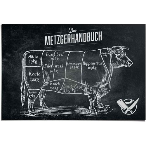 8714597568042 - Poster REINDERS Das Metzgerhandbuch schwarz (farbe bild(er) schwarz) B915cm H61cm Papier Bilder 8714597568042 - Poster REINDERS Das Metzgerhandbuch schwarz (farbe bild(er) schwarz) B915cm H61cm Papier Bilder