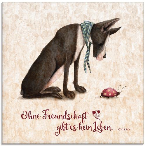 4057738113690 - Glasbild ARTLAND Lebensweisheit Freundschaft Bilder Gr B H 50 cm x 50 cm Glasbild Tiere quadratisch 1 St beige (naturfarben) Bild Glasbild Glasbilder Bilder in verschiedenen Größen 4057738113690 - Glasbild ARTLAND Lebensweisheit Freundschaft Bilder Gr B H 50 cm x 50 cm Glasbild Tiere quadratisch 1 St beige (naturfarben) Bild Glasbild Glasbilder Bilder in verschiedenen Größen