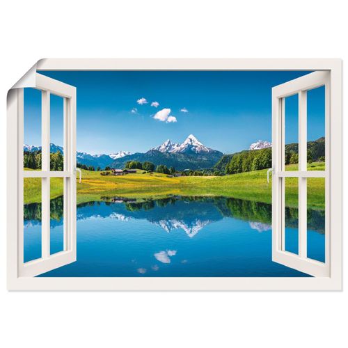 4057738336006 - Wandbild ARTLAND Fensterblick Alpen und Bergsee Bilder Gr B H 70 cm x 50 cm Poster Berge Querformat 1 St blau Bild Leinwandbild Kunstdrucke Bilder als Alubild Leinwandbild Wandaufkleber oder Poster in versch Größen 4057738336006 - Wandbild ARTLAND Fensterblick Alpen und Bergsee Bilder Gr B H 70 cm x 50 cm Poster Berge Querformat 1 St blau Bild Leinwandbild Kunstdrucke Bilder als Alubild Leinwandbild Wandaufkleber oder Poster in versch Größen