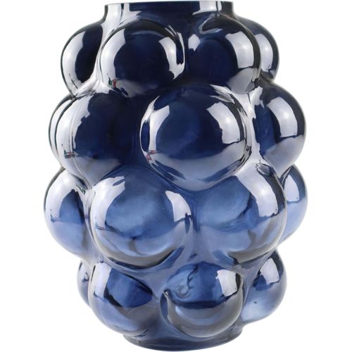 4056422204331 - Dekovase AM DESIGN Vase aus blauem Glas blau B20cm H26cm Glas Vasen mit verspieltem Punktedesign 4056422204331 - Dekovase AM DESIGN Vase aus blauem Glas blau B20cm H26cm Glas Vasen mit verspieltem Punktedesign