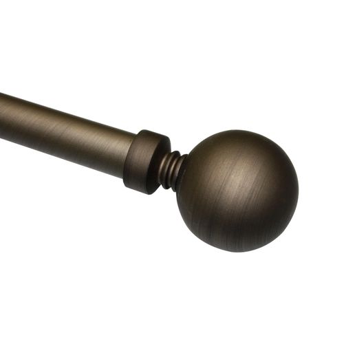 4003018333753 - Gardinenstangen-Endstück Ball braun (cappuccino) B19cm H8cm L8cm Ø19cm Gardinenstangenendstücke Serie Gardinenstange Kira