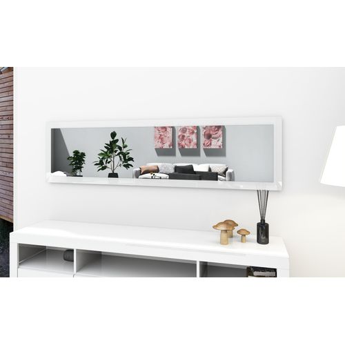 4255607608685 - Spiegel BORCHARDT MÖBEL weiß (weiß hochglanz) B166cm H45cm T2cm Glas Spiegel mit Rahmen 4255607608685 - Spiegel BORCHARDT MÖBEL weiß (weiß hochglanz) B166cm H45cm T2cm Glas Spiegel mit Rahmen