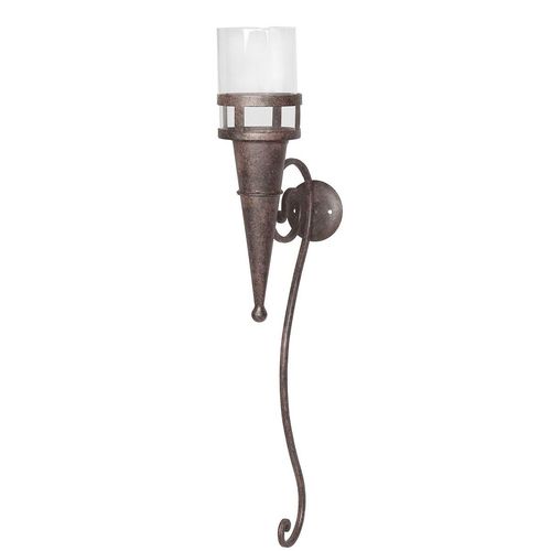 4050223952613 - Wandkerzenhalter Wandleuchter mit Glas 57cm Kerzenhalter Gr B H T 10 cm x 58 cm x 14 cm braun (antikbraun) Kerzenhalter 4050223952613 - Wandkerzenhalter Wandleuchter mit Glas 57cm Kerzenhalter Gr B H T 10 cm x 58 cm x 14 cm braun (antikbraun) Kerzenhalter