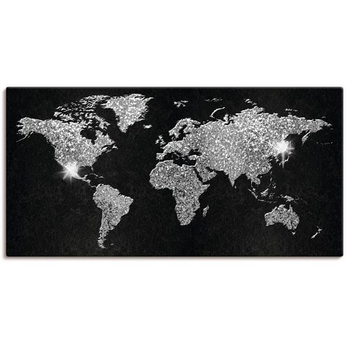 4062144595473 - Wandbild ARTLAND Weltkarte Glitzer Bilder Gr B H 40 cm x 20 cm Leinwandbild Land- & Weltkarten Querformat 1 St schwarz Kunstdrucke als Alubild Leinwandbild Wandaufkleber oder Poster in versch Größen 4062144595473 - Wandbild ARTLAND Weltkarte Glitzer Bilder Gr B H 40 cm x 20 cm Leinwandbild Land- & Weltkarten Querformat 1 St schwarz Kunstdrucke als Alubild Leinwandbild Wandaufkleber oder Poster in versch Größen