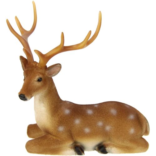 4019844772345 - Dekofigur IGEA Hirsch Dekofiguren Gr B H 19 cm x 18 cm braun Deko-Objekte