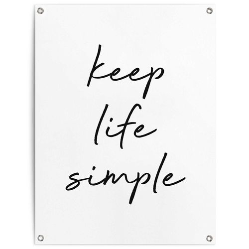 8714597638660 - Poster REINDERS Keep life simple schwarz (farbe bild(er) schwarz weiß) B60cm H80cm T01cm Leinwand Bilder Outdoor für Garten oder Balkon 8714597638660 - Poster REINDERS Keep life simple schwarz (farbe bild(er) schwarz weiß) B60cm H80cm T01cm Leinwand Bilder Outdoor für Garten oder Balkon