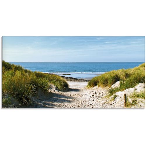 4055327021289 - Glasbild ARTLAND Strand mit Sanddünen und Weg zur See Bilder Gr B H 100 cm x 50 cm Glasbild Strand 1 St beige (naturfarben) Glasbilder in verschiedenen Größen 4055327021289 - Glasbild ARTLAND Strand mit Sanddünen und Weg zur See Bilder Gr B H 100 cm x 50 cm Glasbild Strand 1 St beige (naturfarben) Glasbilder in verschiedenen Größen