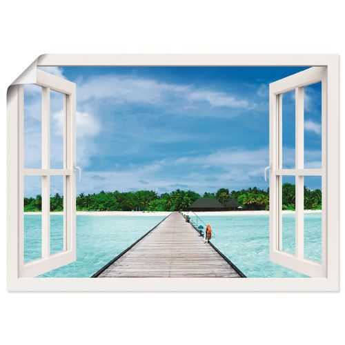 4055327645652 - Wandbild ARTLAND Fensterblick maledivischen Paradies Bilder Gr B H 70 cm x 50 cm Poster Fensterblick Querformat 1 St weiß Bild Leinwandbild Kunstdrucke Bilder als Leinwandbild Wandaufkleber oder Poster in versch Größen 4055327645652 - Wandbild ARTLAND Fensterblick maledivischen Paradies Bilder Gr B H 70 cm x 50 cm Poster Fensterblick Querformat 1 St weiß Bild Leinwandbild Kunstdrucke Bilder als Leinwandbild Wandaufkleber oder Poster in versch Größen