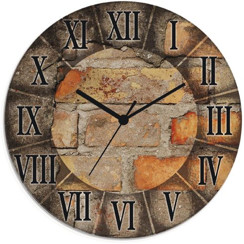 4055327080750 - Wanduhr ARTLAND Antike Uhr Wanduhren Gr T 18 cm Quarzuhr braun Wanduhren wahlweise mit Quarz- oder Funhuhrwerk lautlos ohne Tickgeräusche