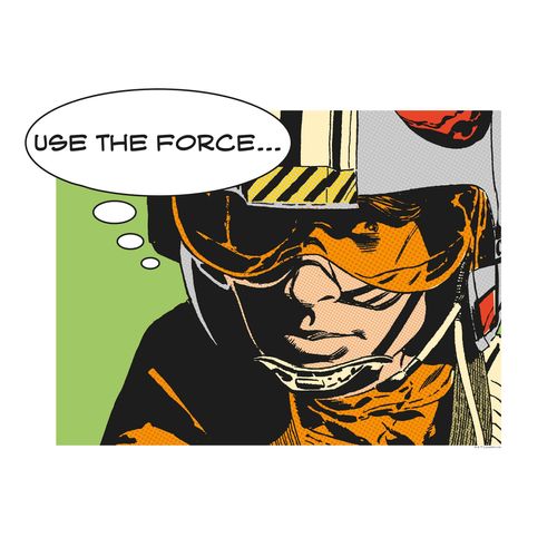 4055065163326 - Bild KOMAR Star Wars Classic Comic Quote Luke bunt (farbe bild(er) bunt) B50cm H40cm Papier Holz Bilder Wandbild zur Dekoration im Kinderzimmer - ohne Rahmen