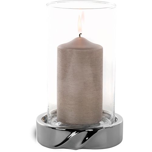 4042911281457 - Windlicht FINK LE DECOR silber (silberfarben) H245cm Ø15cm Keramik Kerzenhalter Kerzenhalter mit Glaszylinder aus Keramik silberfarben 4042911281457 - Windlicht FINK LE DECOR silber (silberfarben) H245cm Ø15cm Keramik Kerzenhalter Kerzenhalter mit Glaszylinder aus Keramik silberfarben