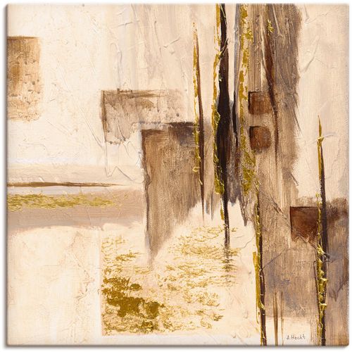 4055327224260 - Wandbild ARTLAND Goldene Silhouette I Bilder Gr B H 40 cm x 40 cm Leinwandbild Muster 1 St beige (naturfarben) Bild Poster Bilder als Alubild Leinwandbild Wandaufkleber oder in versch Größen