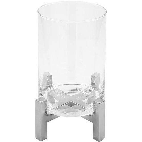 4042911461545 - Windlicht FINK YONO Weihnachtsdeko silber (silberfarben) Kerzenhalter B H T 15cm x 23cm x 15cm Edelstahl Glas aus Edelstahl und Glas B15cm H23cm T15cm
