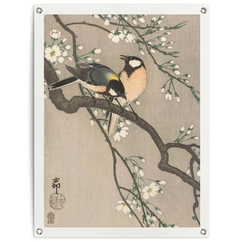 8714597638615 - Poster REINDERS Ohara Koson Kohlmeisen auf Blütenzweig beige (farbe bild(er) beige) B60cm H80cm T01cm Leinwand Bilder Outdoor für Garten oder Balkon 8714597638615 - Poster REINDERS Ohara Koson Kohlmeisen auf Blütenzweig beige (farbe bild(er) beige) B60cm H80cm T01cm Leinwand Bilder Outdoor für Garten oder Balkon
