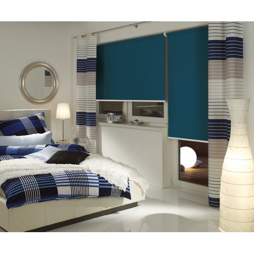 4003018380771 - Rollo Seitenzugrollo Thermo energiesparend blau B82cm H160cm Polyester Rollos Schrauben Thermo Rückseite 4003018380771 - Rollo Seitenzugrollo Thermo energiesparend blau B82cm H160cm Polyester Rollos Schrauben Thermo Rückseite