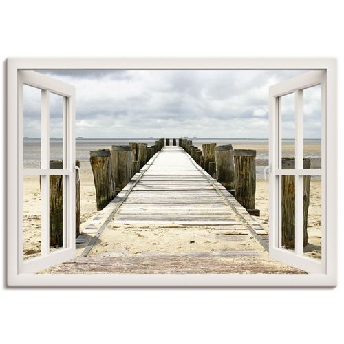4055327352307 - Wandbild ARTLAND Fensterblick - Steg ins Watt Bilder Gr B H 100 cm x 70 cm Leinwandbild Fensterblick Querformat 1 St weiß Bild Poster Bilder als Leinwandbild Wandaufkleber oder in versch Größen 4055327352307 - Wandbild ARTLAND Fensterblick - Steg ins Watt Bilder Gr B H 100 cm x 70 cm Leinwandbild Fensterblick Querformat 1 St weiß Bild Poster Bilder als Leinwandbild Wandaufkleber oder in versch Größen