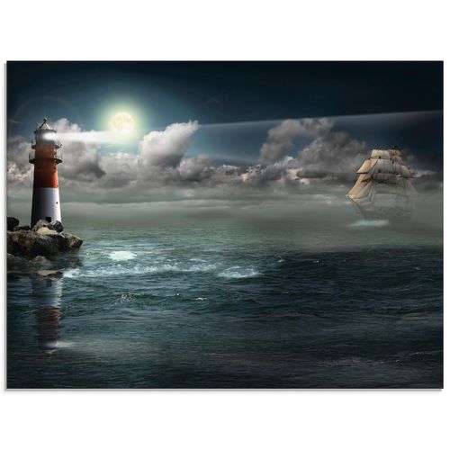 4058661690289 - Glasbild ARTLAND Leuchtturm unter Beleuchtung Bilder Gr B H 60 cm x 45 cm Glasbild Gebäude Querformat 1 St blau Bild Glasbild Glasbilder Bilder in verschiedenen Größen 4058661690289 - Glasbild ARTLAND Leuchtturm unter Beleuchtung Bilder Gr B H 60 cm x 45 cm Glasbild Gebäude Querformat 1 St blau Bild Glasbild Glasbilder Bilder in verschiedenen Größen