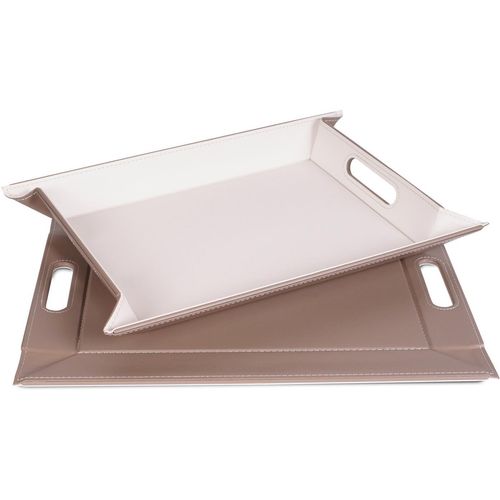 5020057299863 - Tablett FREEFORM DUO 2-farbiges Wendetablett Tablett und Tisch-Set in einem wendbar grau (weiß taupe) B41cm H08cm L55cm Kunstleder Tabletts mit Doppelfunktion pflegeleicht und kann platzsparend verstaut werden 5020057299863 - Tablett FREEFORM DUO 2-farbiges Wendetablett Tablett und Tisch-Set in einem wendbar grau (weiß taupe) B41cm H08cm L55cm Kunstleder Tabletts mit Doppelfunktion pflegeleicht und kann platzsparend verstaut werden
