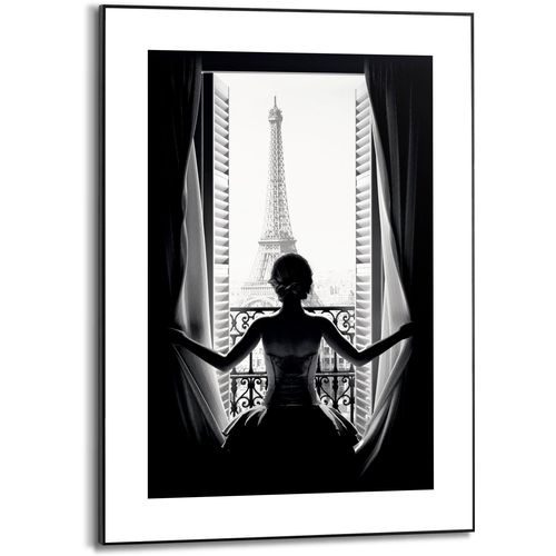 8714597587258 - Bild mit Rahmen REINDERS Paris Balcony schwarz (farbe rahmen schwarz farbe bild(er) schwarz weiß) B50cm H70cm T16cm MDF Bilder