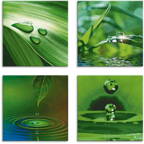 4055327014489 - Leinwandbild ARTLAND Blatt Gras Wassertropfen Bilder Gr B H 20 cm x 20 cm Leinwandbild Zen quadratisch 4 St grün Bild Leinwandbild Leinwandbilder Bilder 4er Set verschiedene Größen 4055327014489 - Leinwandbild ARTLAND Blatt Gras Wassertropfen Bilder Gr B H 20 cm x 20 cm Leinwandbild Zen quadratisch 4 St grün Bild Leinwandbild Leinwandbilder Bilder 4er Set verschiedene Größen