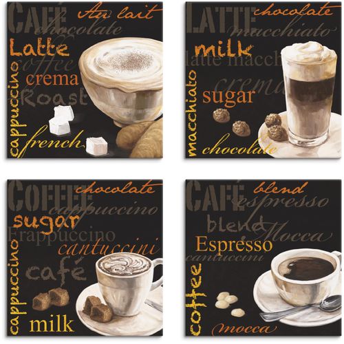4062144354636 - Leinwandbild ARTLAND Cappuccino Macchiato Coffee Espresso Bilder Gr B H 20 cm x 20 cm Leinwandbild Getränke quadratisch 4 St schwarz Bild Leinwandbild Leinwandbilder Bilder 4er Set verschiedene Größen 4062144354636 - Leinwandbild ARTLAND Cappuccino Macchiato Coffee Espresso Bilder Gr B H 20 cm x 20 cm Leinwandbild Getränke quadratisch 4 St schwarz Bild Leinwandbild Leinwandbilder Bilder 4er Set verschiedene Größen
