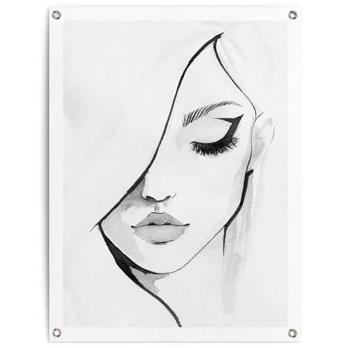 8714597638394 - Poster REINDERS Gesicht schwarz (farbe bild(er) schwarz weiß) B60cm H80cm T01cm Leinwand Bilder Outdoor für Garten oder Balkon 8714597638394 - Poster REINDERS Gesicht schwarz (farbe bild(er) schwarz weiß) B60cm H80cm T01cm Leinwand Bilder Outdoor für Garten oder Balkon