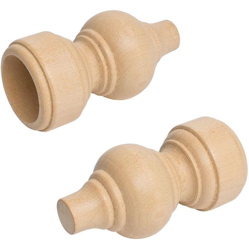 4016318002120 - Gardinenstangen-Endstück LIEDECO beige (natur) Ø28cm Gardinenstangenendstücke für Gardinenstange Ø 28 mm