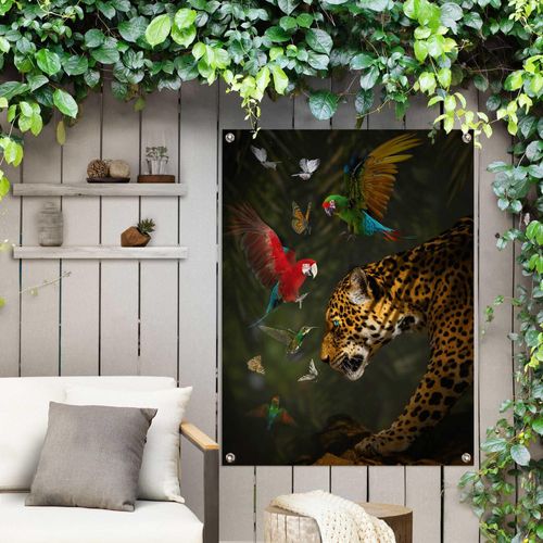 8714597638301 - Poster REINDERS Dschungeltiere bunt (farbe bild(er) bunt) B60cm H80cm T01cm Leinwand Bilder Outdoor für Garten oder Balkon 8714597638301 - Poster REINDERS Dschungeltiere bunt (farbe bild(er) bunt) B60cm H80cm T01cm Leinwand Bilder Outdoor für Garten oder Balkon