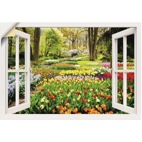 4062144722527 - Wandbild ARTLAND Fensterblick Tulpen Garten Frühling Bilder Gr B H 70 cm x 50 cm Wandaufkleber - Vinyl Fensterblick Querformat 1 St bunt Kunstdrucke als Alubild Leinwandbild Wandaufkleber oder Poster in versch Größen 4062144722527 - Wandbild ARTLAND Fensterblick Tulpen Garten Frühling Bilder Gr B H 70 cm x 50 cm Wandaufkleber - Vinyl Fensterblick Querformat 1 St bunt Kunstdrucke als Alubild Leinwandbild Wandaufkleber oder Poster in versch Größen