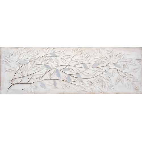 4032295092145 - Ölgemälde BÖNNINGHOFF weige beige (farbe rahmen kein rahmen farbe bild(er) beige silber) B120cm H40cm T21cm Canvas Holz Bilder jedes Bild ein Unikat BxH 120x40 cm
