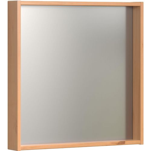 4260138276524 - Badspiegel WELLTIME Kall gelb (honigfarben) B60cm H60cm T8cm FSC-zertifiziertes Massivholz Spiegel Spiegel mit Rahmen aus lackiertem Massivholz - Mit Floatglas 4260138276524 - Badspiegel WELLTIME Kall gelb (honigfarben) B60cm H60cm T8cm FSC-zertifiziertes Massivholz Spiegel Spiegel mit Rahmen aus lackiertem Massivholz - Mit Floatglas