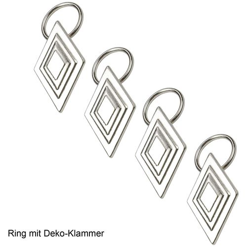 4016318289811 - Gardinenring Gardinenbefestigungen Gr 4 St grau (chromfarben) Gardinenringe Gardinenbefestigungen für Gardinenstangen Ø 16 mm 4016318289811 - Gardinenring Gardinenbefestigungen Gr 4 St grau (chromfarben) Gardinenringe Gardinenbefestigungen für Gardinenstangen Ø 16 mm