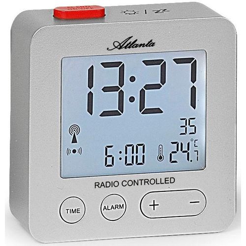 4026934188214 - Funkwecker ATLANTA 1882 19 silber (silberfarben) Wecker 4026934188214 - Funkwecker ATLANTA 1882 19 silber (silberfarben) Wecker