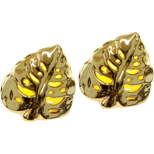 4019844810115 - Dekofigur IGEA LED-Deko Blatt aus Keramik gold B13cm H12cm Keramik Dekofiguren Deko-Objekt Statue Geschenkidee 2er Set silber 4019844810115 - Dekofigur IGEA LED-Deko Blatt aus Keramik gold B13cm H12cm Keramik Dekofiguren Deko-Objekt Statue Geschenkidee 2er Set silber