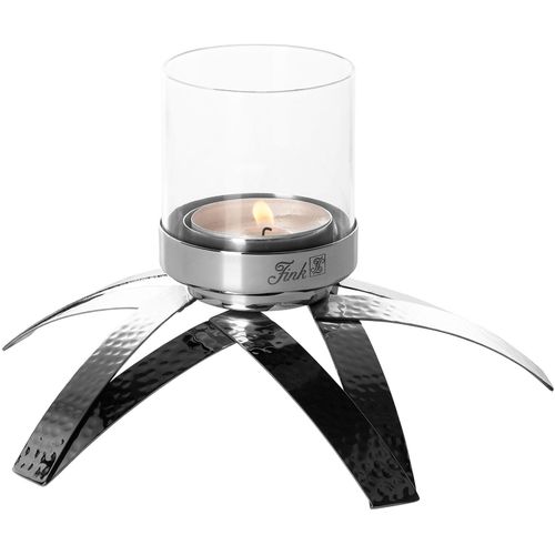 4042911421310 - Kerzenhalter FINK CLAIRE mit Glaszylinder silber (silberfarben) H145cm Ø25cm Edelstahl Kerzenhalter Teelichthalter aus Edelstahl 1-flammig 4042911421310 - Kerzenhalter FINK CLAIRE mit Glaszylinder silber (silberfarben) H145cm Ø25cm Edelstahl Kerzenhalter Teelichthalter aus Edelstahl 1-flammig
