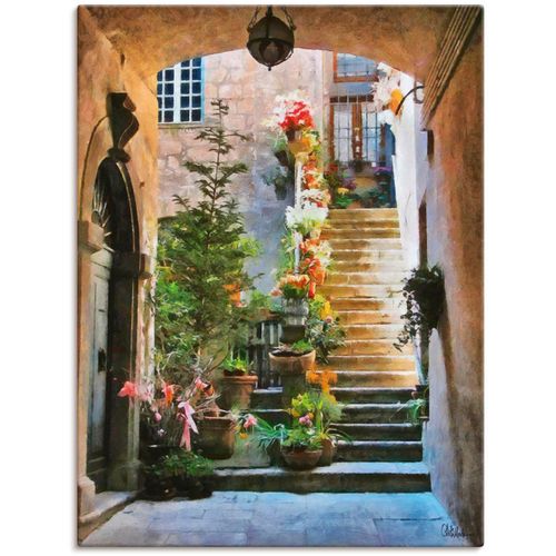 4062144709290 - Wandbild ARTLAND Treppe mit Blumen Bilder Gr B H 30 cm x 40 cm Leinwandbild Elemente der Architektur Hochformat 1 St bunt Kunstdrucke als Alubild Leinwandbild Wandaufkleber oder Poster in versch Größen 4062144709290 - Wandbild ARTLAND Treppe mit Blumen Bilder Gr B H 30 cm x 40 cm Leinwandbild Elemente der Architektur Hochformat 1 St bunt Kunstdrucke als Alubild Leinwandbild Wandaufkleber oder Poster in versch Größen