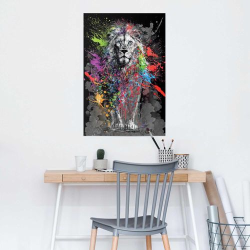 8714597648355 - Poster REINDERS Coloured Lion bunt (farbe bild(er) bunt) B61cm H915cm T01cm Holzwerkstoff Bilder 8714597648355 - Poster REINDERS Coloured Lion bunt (farbe bild(er) bunt) B61cm H915cm T01cm Holzwerkstoff Bilder
