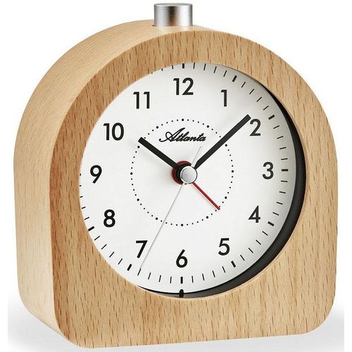 4026934314507 - Quarzwecker ATLANTA 3145 braun (buchefarben) Wecker Holzgehäuse Licht