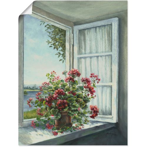 4055327639873 - Wandbild ARTLAND Geranien am Fenster Bilder Gr B H 45 cm x 60 cm Poster Blumen 1 St weiß Bild Metallbild Metallbilder Bilder als Alubild Leinwandbild Wandaufkleber oder Poster in versch Größen 4055327639873 - Wandbild ARTLAND Geranien am Fenster Bilder Gr B H 45 cm x 60 cm Poster Blumen 1 St weiß Bild Metallbild Metallbilder Bilder als Alubild Leinwandbild Wandaufkleber oder Poster in versch Größen