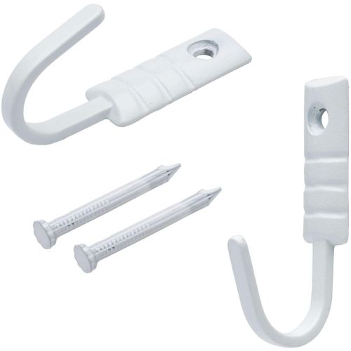 4016318046568 - Zierhaken LIEDECO weiß Metall Haken für Vorhänge 4016318046568 - Zierhaken LIEDECO weiß Metall Haken für Vorhänge
