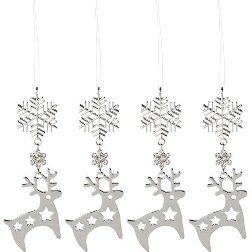 4064118113447 - Baumbehang CREATIV DECO Schneeflocke & Rentier Weihnachtsdeko Christbaumschmuck Dekohänger Gr B H 350 cm x 950 cm silberfarben Weihnachtsdekoanhänger mit liebevollen Details 4064118113447 - Baumbehang CREATIV DECO Schneeflocke & Rentier Weihnachtsdeko Christbaumschmuck Dekohänger Gr B H 350 cm x 950 cm silberfarben Weihnachtsdekoanhänger mit liebevollen Details